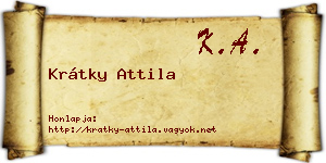 Krátky Attila névjegykártya